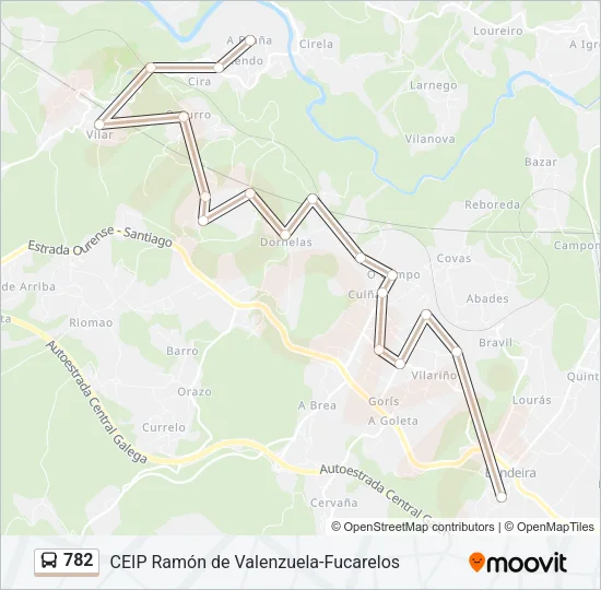 782 Bus Line Map