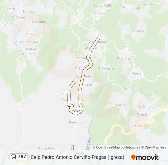787 Bus Line Map