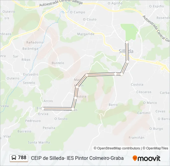 788 Bus Line Map
