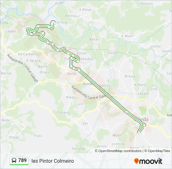 789 Bus Line Map