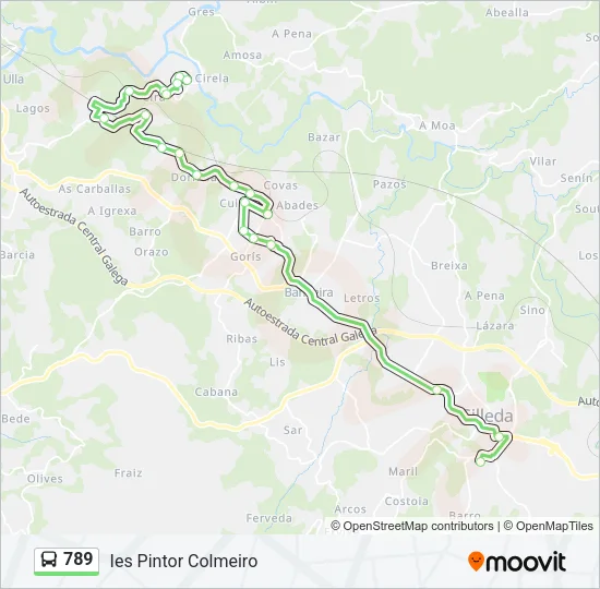 789 Bus Line Map