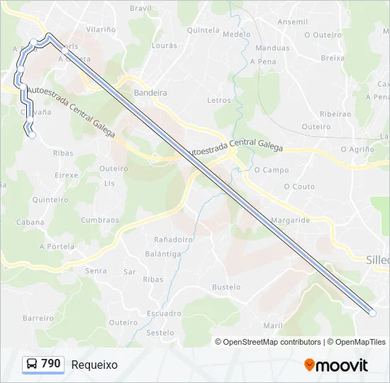 790 Bus Line Map