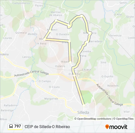 797 Bus Line Map