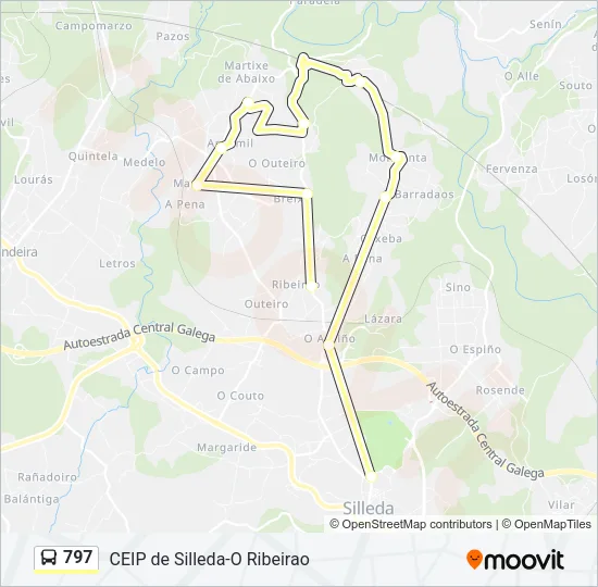 797 Bus Line Map