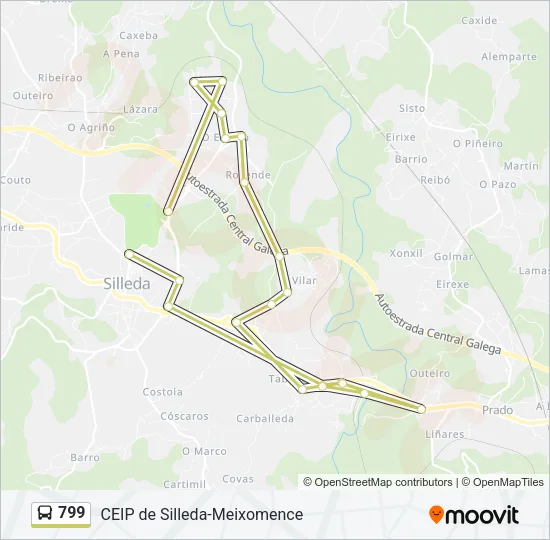 799 Bus Line Map