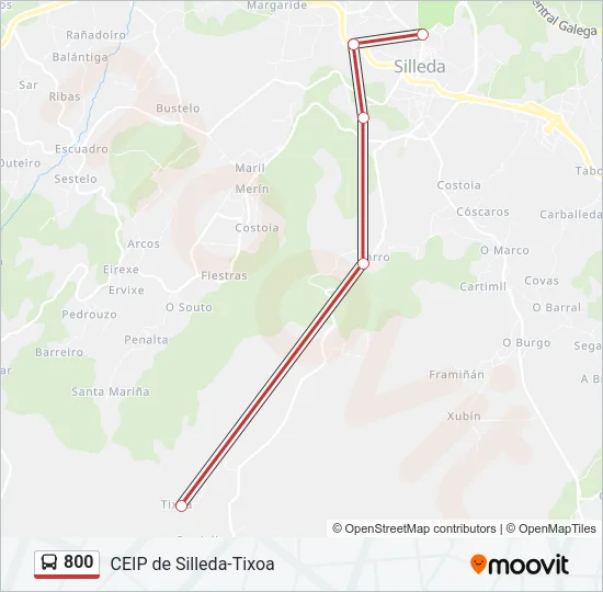 800 Bus Line Map