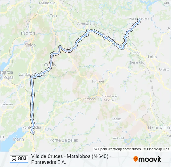 803 Bus Line Map