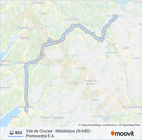 803 Bus Line Map