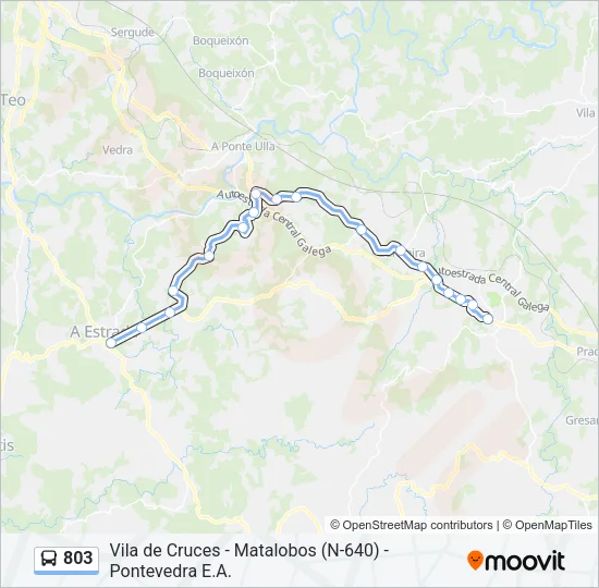 803 Bus Line Map