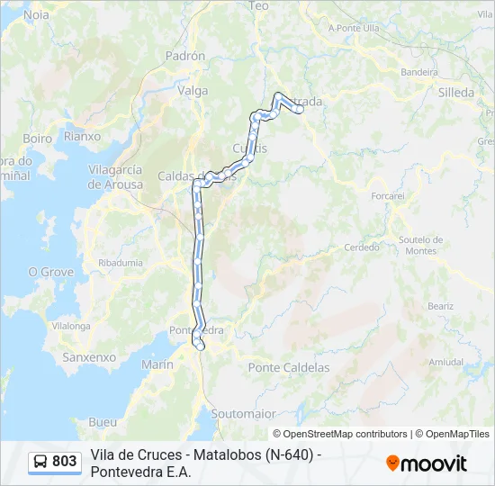 803 Bus Line Map