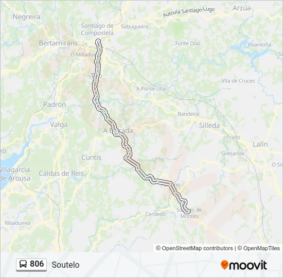 806 Bus Line Map