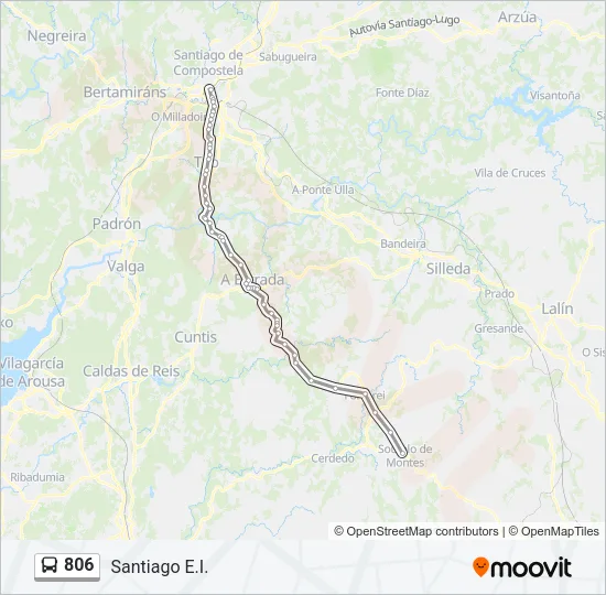 806 Bus Line Map