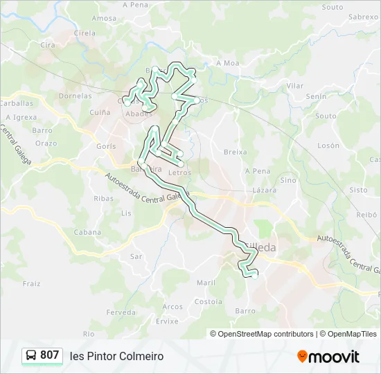 807 Bus Line Map