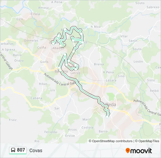 807 Bus Line Map