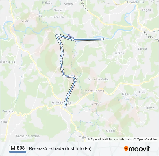 808 Bus Line Map