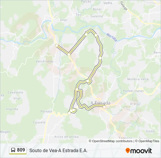 809 Bus Line Map