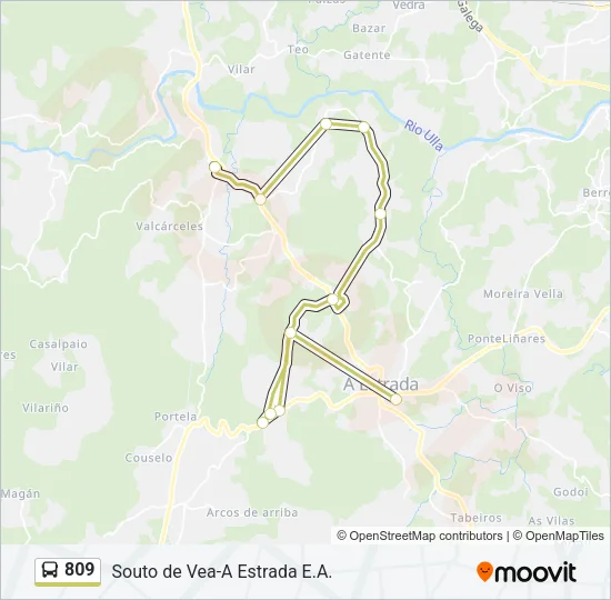 809 Bus Line Map
