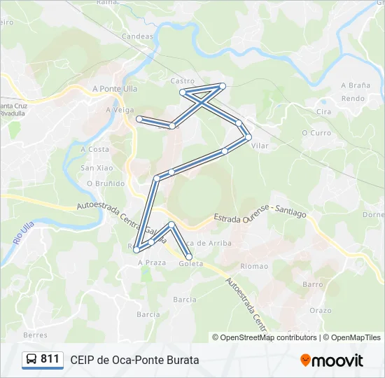811 Bus Line Map