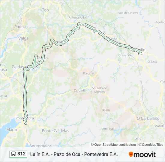 812 Bus Line Map