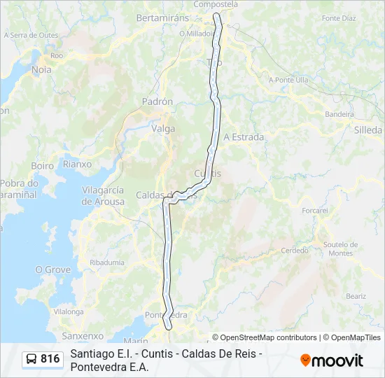816 Bus Line Map