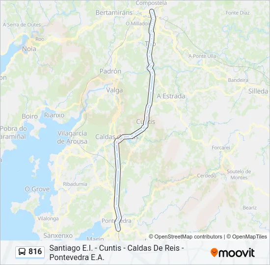 816 Bus Line Map