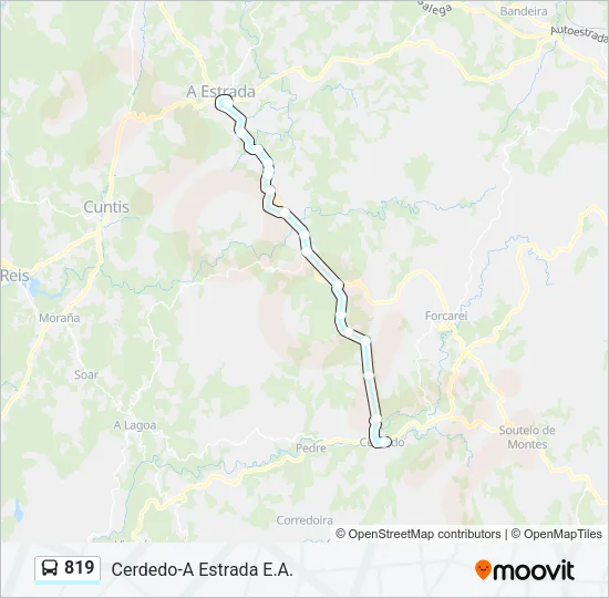 819 Bus Line Map