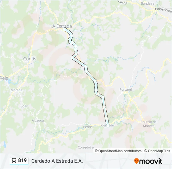 819 Bus Line Map
