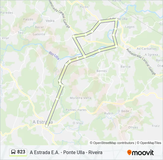 823 Bus Line Map