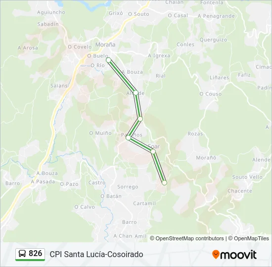 826 Bus Line Map