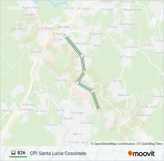 826 Bus Line Map