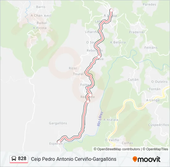 828 Bus Line Map