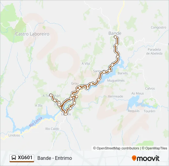 XG601 Bus Line Map