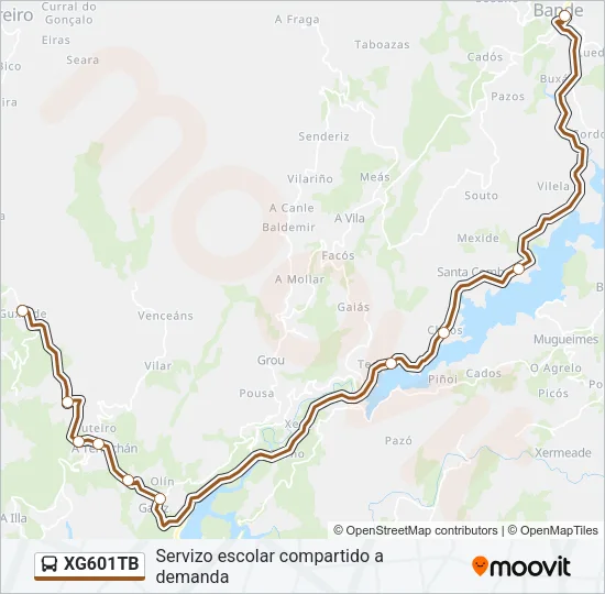 XG601TB Bus Line Map
