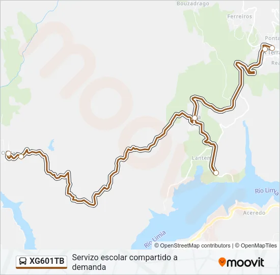 XG601TB Bus Line Map