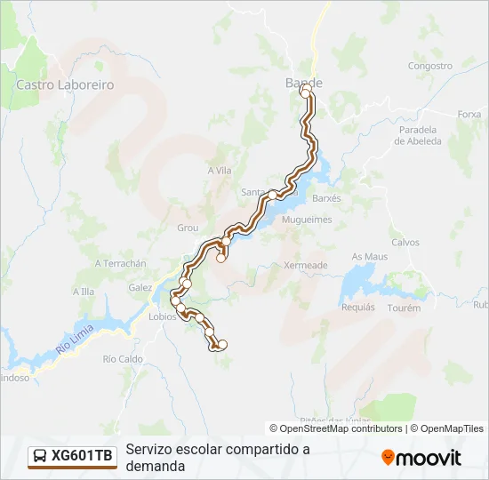XG601TB Bus Line Map