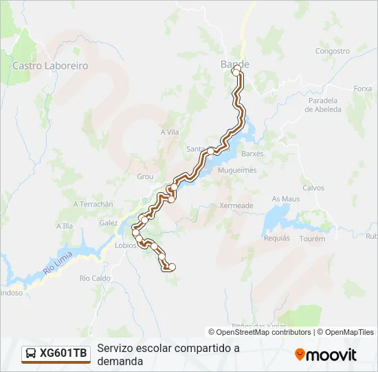 XG601TB Bus Line Map