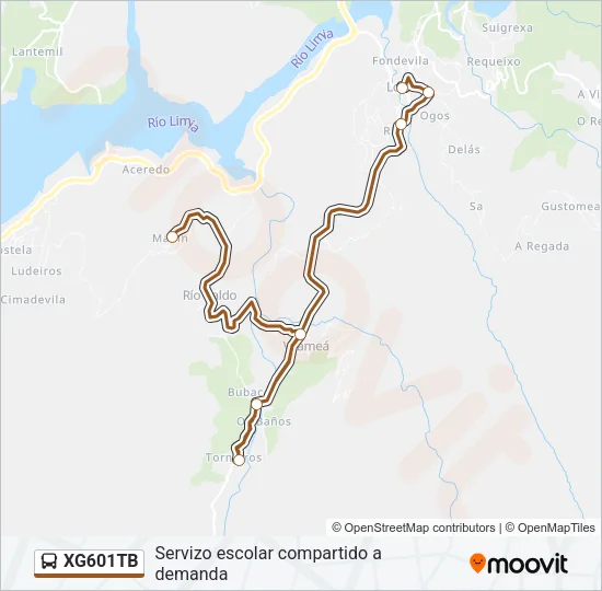 XG601TB Bus Line Map