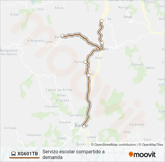 XG601TB Bus Line Map