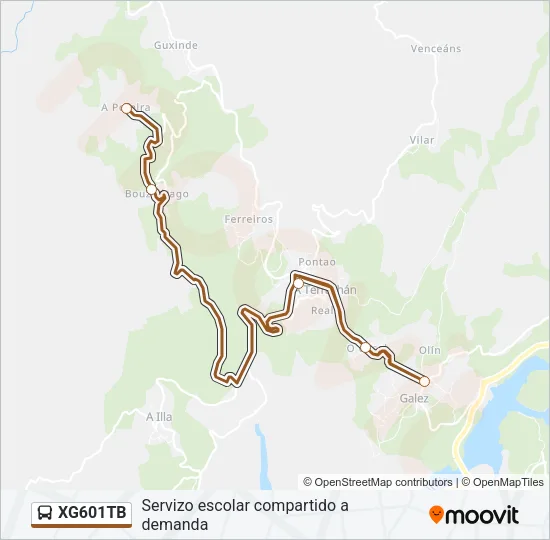 XG601TB Bus Line Map