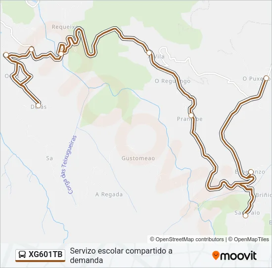 XG601TB Bus Line Map