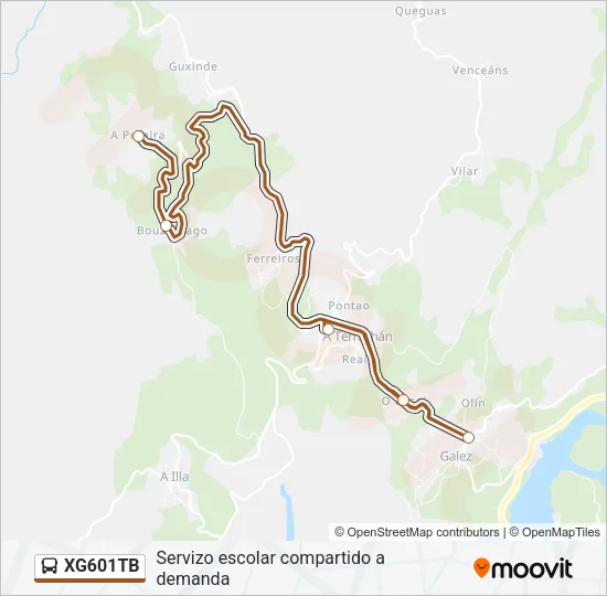 XG601TB Bus Line Map