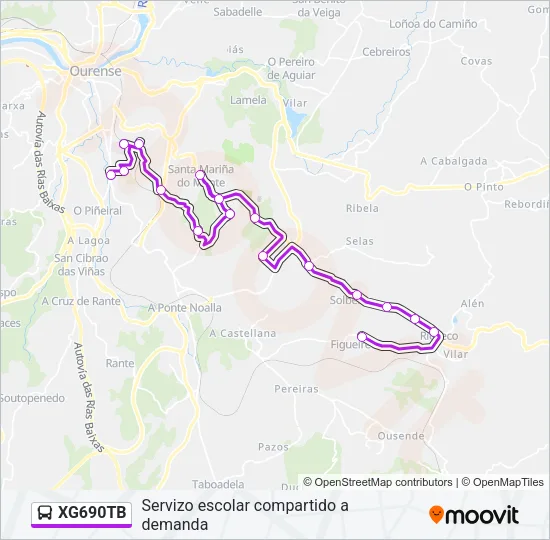 XG690TB Bus Line Map