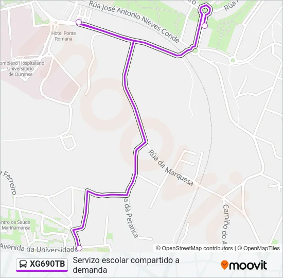 XG690TB Bus Line Map