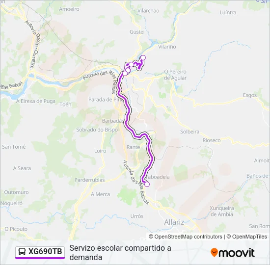 XG690TB Bus Line Map