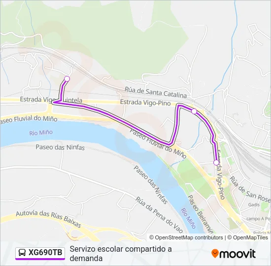 XG690TB Bus Line Map