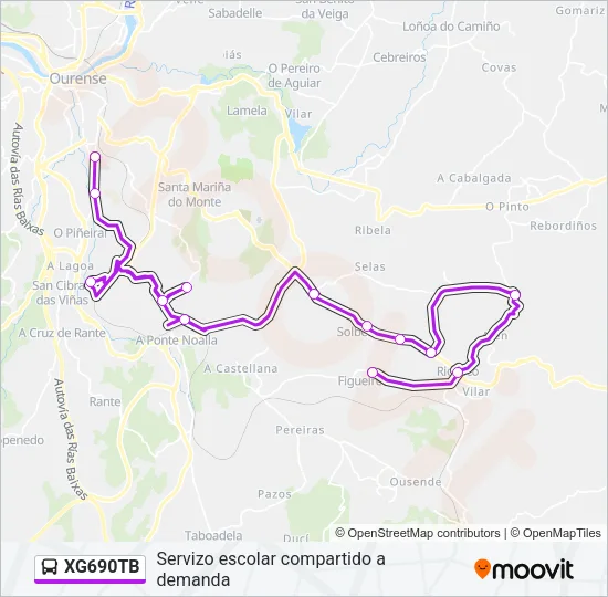 XG690TB Bus Line Map