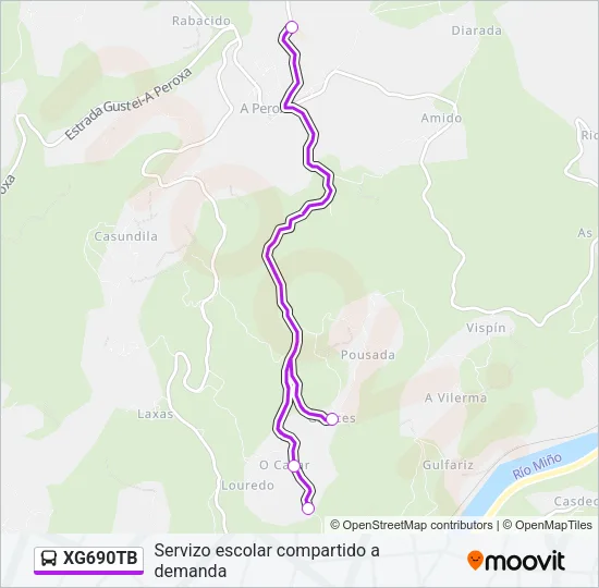 XG690TB Bus Line Map