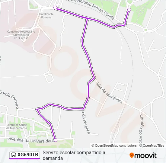 XG690TB Bus Line Map