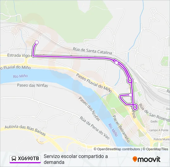 XG690TB Bus Line Map