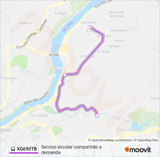 XG690TB Bus Line Map